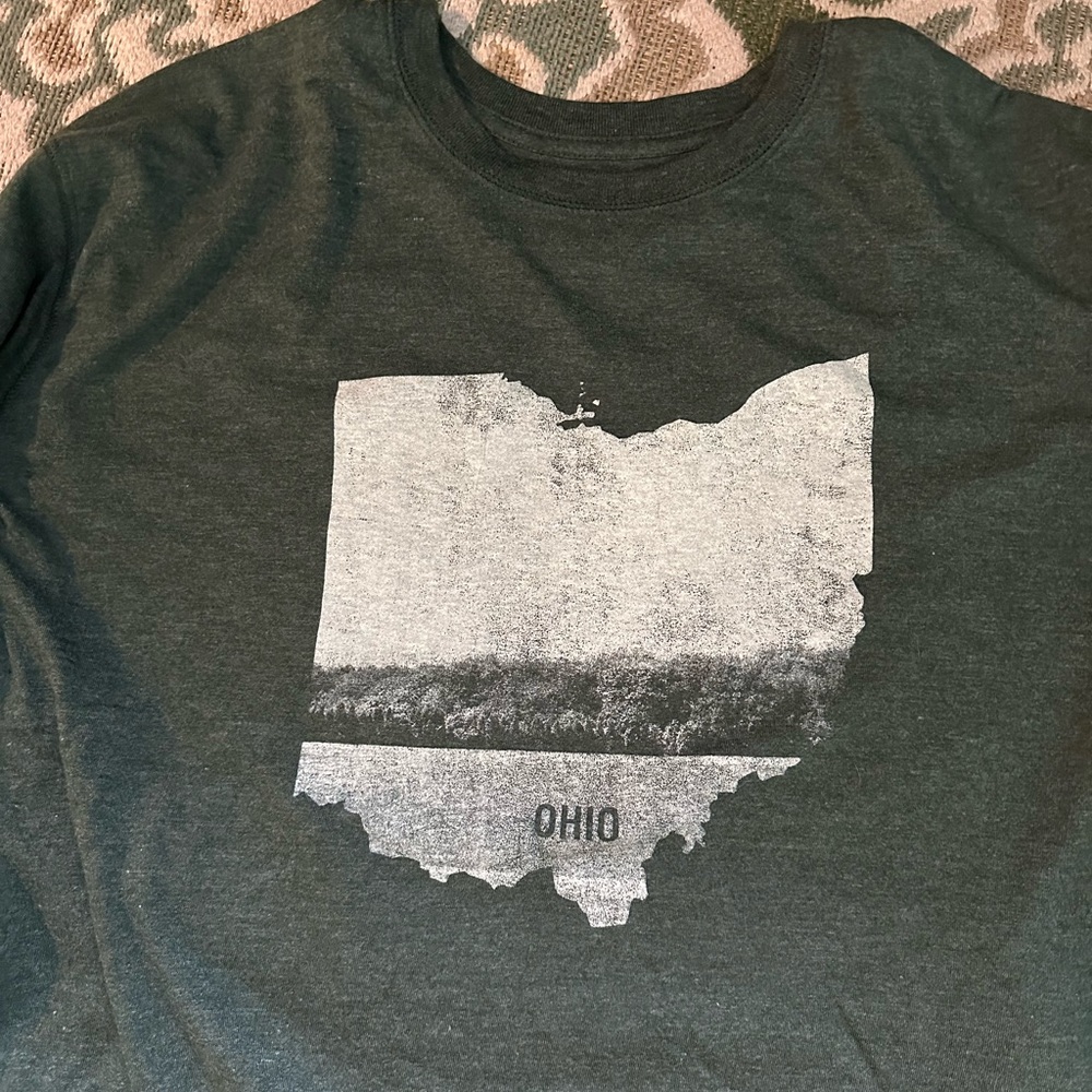 ⭐️ NWOT ⭐️ State Of Mine Green Long Sleeve XL Ohio T-Shirt